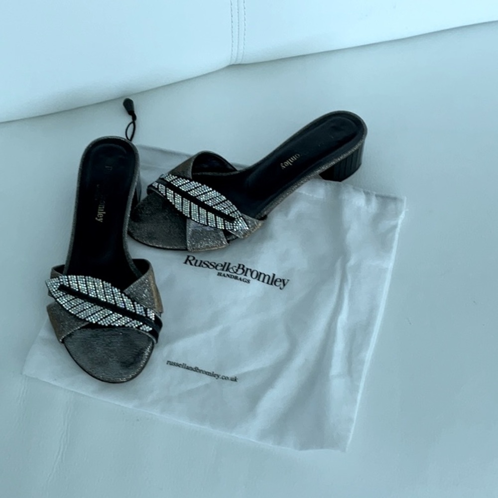 Russel&Bromley London sparkling sandals. Made in Italy , size 38 , US 7.5